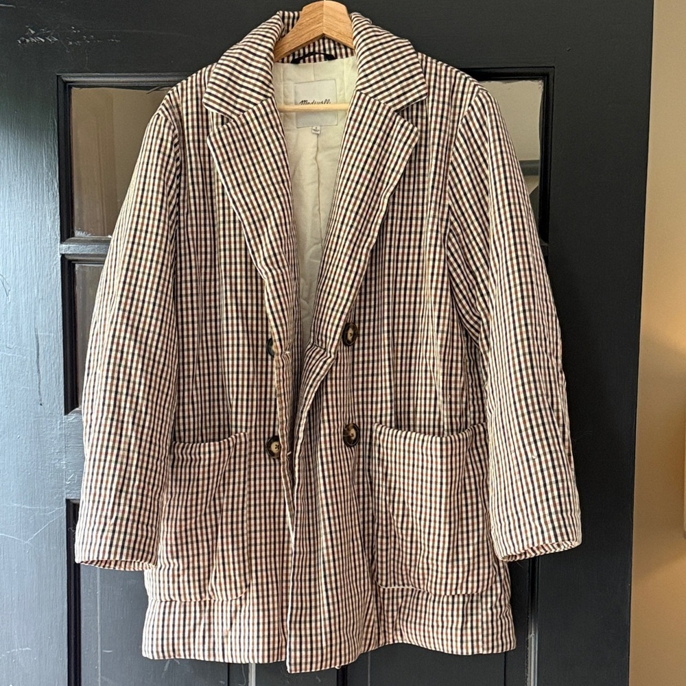 Madewell Checkered Coat